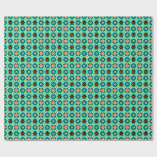 Colourful Ladybugs and Flowers Wrapping Paper
