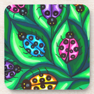 Colourful Ladybugs Insect nature original wildlife Coaster