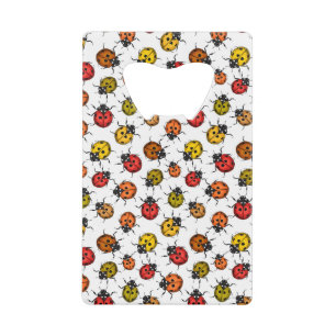 Colourful ladybugs on white