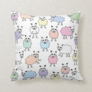 Colourful Lambs Pillow