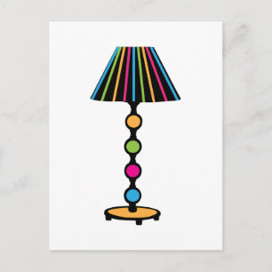 Colourful Lamp Postcard