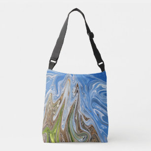 Colourful Landscape Abstract Art   Best fine art Crossbody Bag