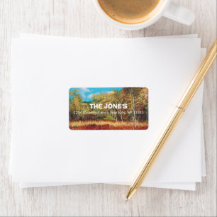 Colourful Landscape Label