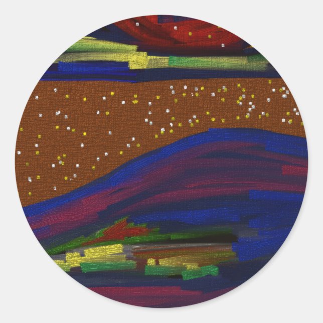 Colourful Landscape Sheet of Stickers (Front)