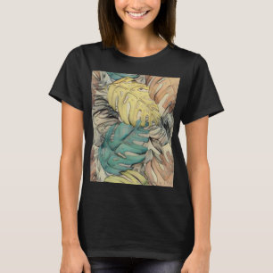 Colourful large tropical leaves watercolor paintin T-Shirt
