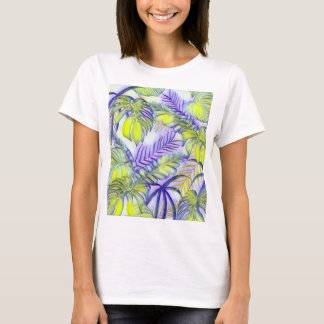 Colourful large tropical leaves watercolor T-Shirt