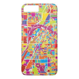 Colourful Las Vegas, Nevada Map Case-Mate iPhone Case