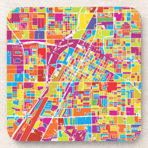 Colourful Las Vegas, Nevada Map Coaster