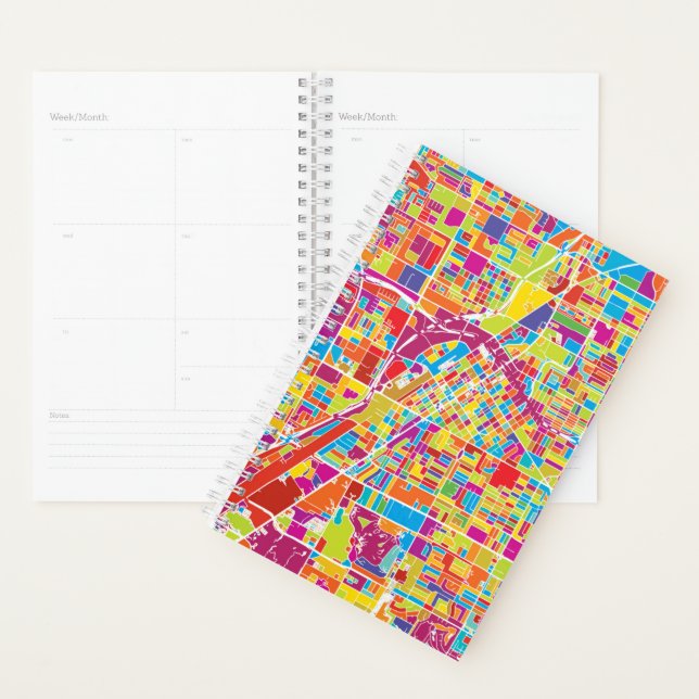 Colourful Las Vegas, Nevada Map Planner (Display)