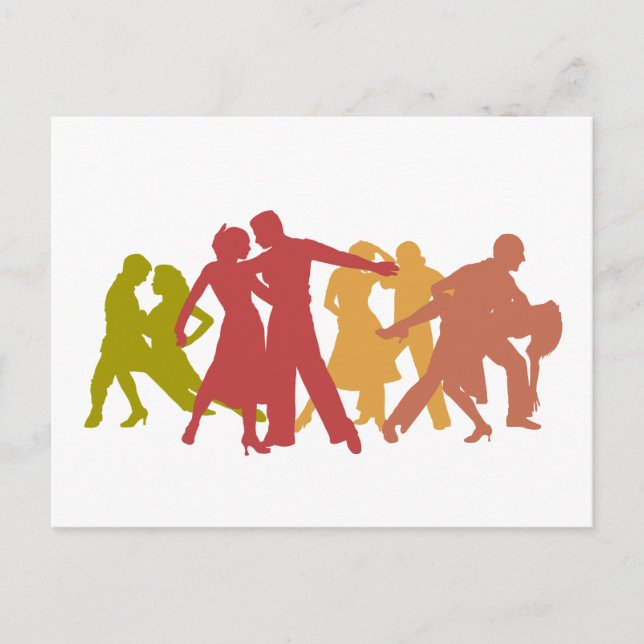Colourful Latin Dancers Postcard (Front)