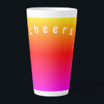 Colourful Latte Mug Rainbow Colours - Cheers<br><div class="desc">Beautiful Rainbow Colours - Cheers Latte Mug</div>