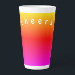 Colourful Latte Mug Rainbow Colours - Cheers<br><div class="desc">Beautiful Rainbow Colours - Cheers Latte Mug</div>