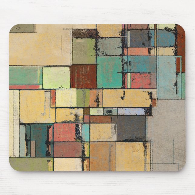 Colourful Lattice Abstract Mousepad (Front)