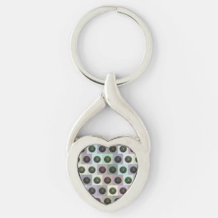 Colourful Lawn Bowls Pattern, Key Ring
