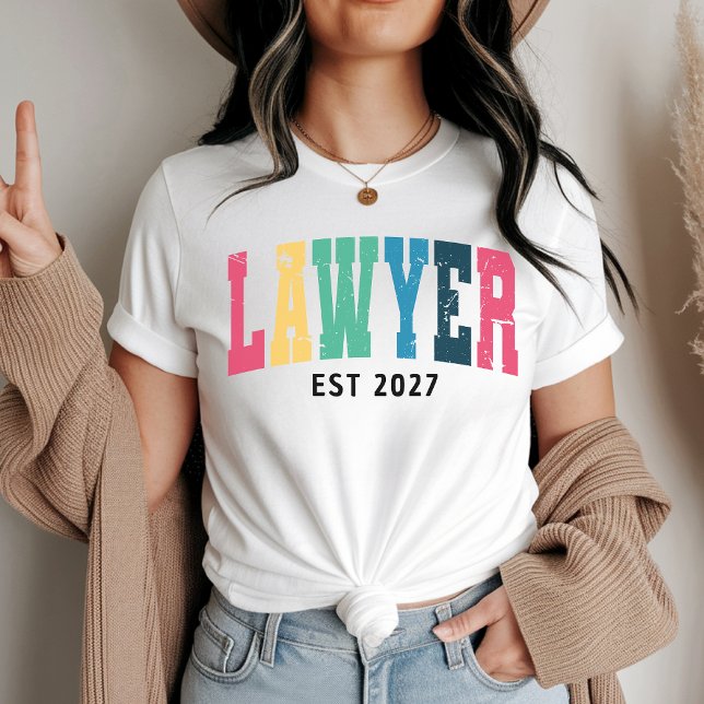Colourful Lawyer Custom Shirt for Law Students (lawyer t-shirt, lawyer sweatshirt, colorful lawyer shirt, law student graduation gift, attorney gift)