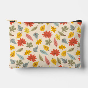 Colourful Leaf Fall Pattern Accessory Pouch