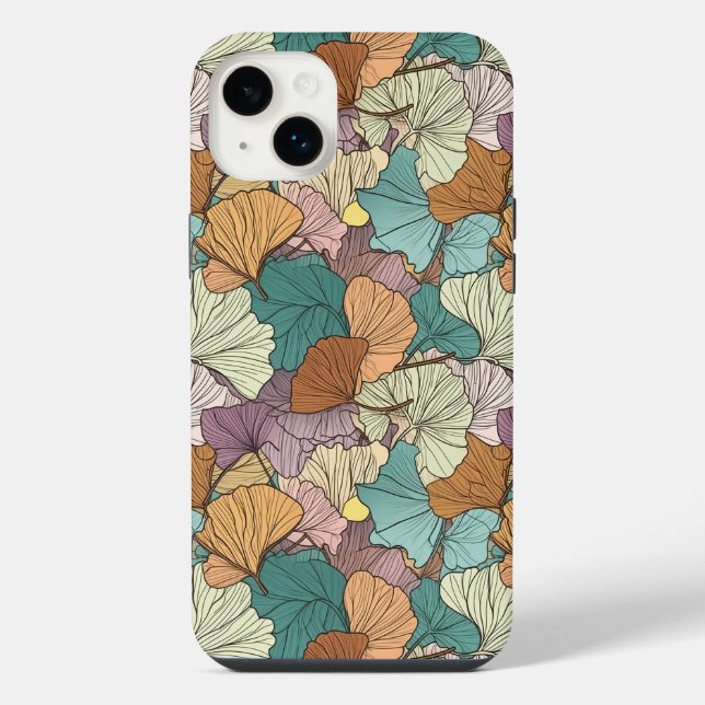 Colourful Leaf Pattern iPhone Case (Back)