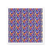 Colourful Leaf Pattern Party Napkin