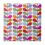 Colourful Leaf Pattern Tile<br><div class="desc">Colourful Leaf Pattern</div>