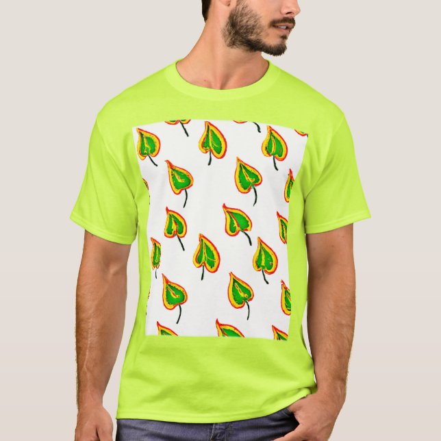 Colourful Leaf Repeat T-Shirt (Front)