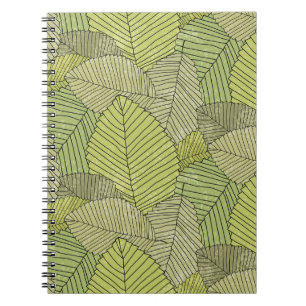 Colourful Leafs Pattern Design Notebook