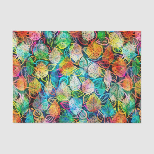 Colourful Leafs Tissue Paper (Front)