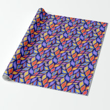 Colourful Leafy Pattern Wrapping Paper