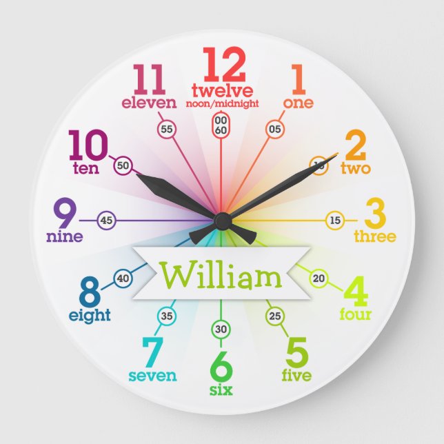 Colourful Learning Large Clock (Front)