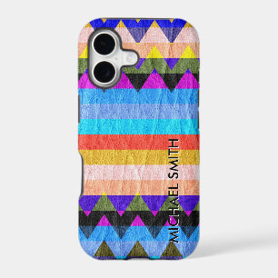 Colourful Leather Chevron Stripes #3
