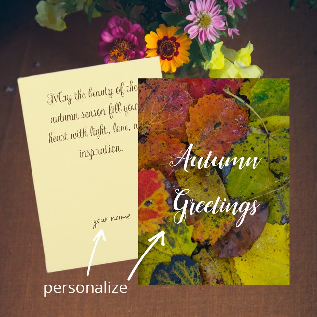 Colourful leaves after rain card (Creator Uploaded)