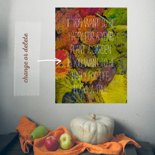 Colourful leaves after rain poster