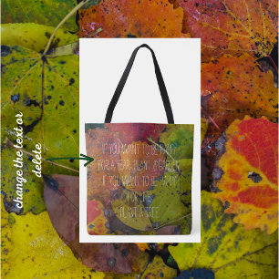 Colourful leaves after rain tote bag