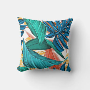 Colourful Leaves Artwork Cushion