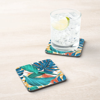 Colourful leaves coaster