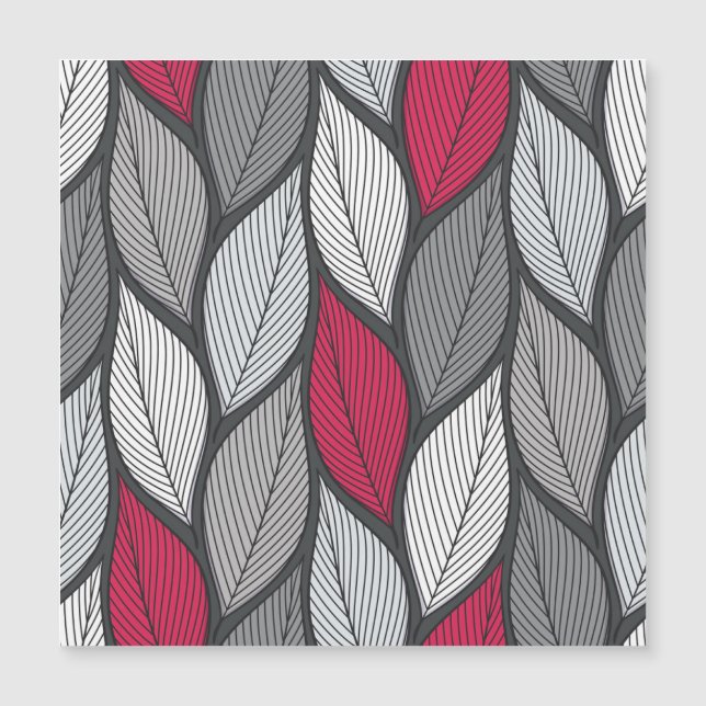 Colourful leaves: hand-drawn seamless pattern. (Front)