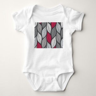 Colourful leaves: hand-drawn seamless pattern. baby bodysuit