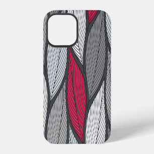Colourful leaves: hand-drawn seamless pattern. iPhone 12 case