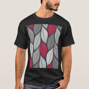 Colourful leaves: hand-drawn seamless pattern. T-Shirt
