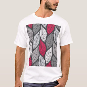 Colourful leaves: hand-drawn seamless pattern. T-Shirt