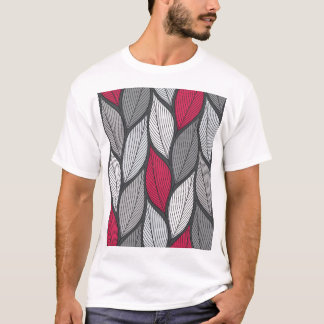 Colourful leaves: hand-drawn seamless pattern. T-Shirt