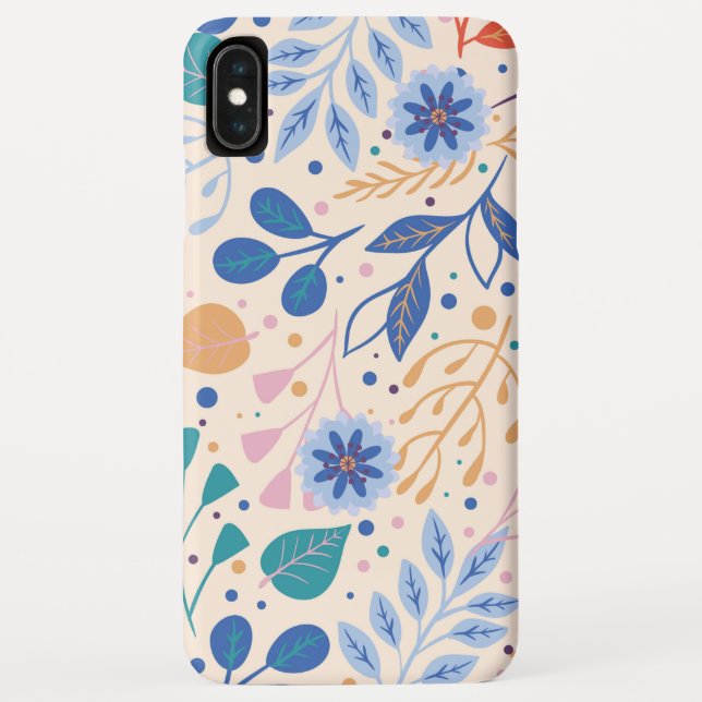 Colourful Leaves Modern Foliage Pattern Case-Mate iPhone Case (Back)