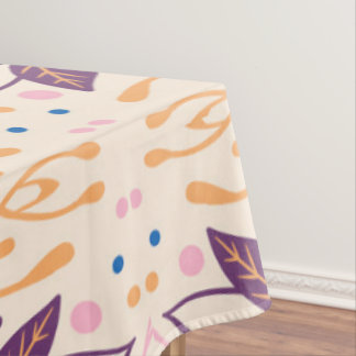 Colourful Leaves Modern Foliage Pattern Tablecloth