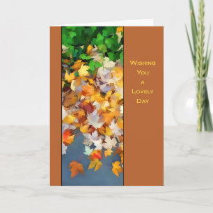 Colourful leaves of Fall Holiday Card