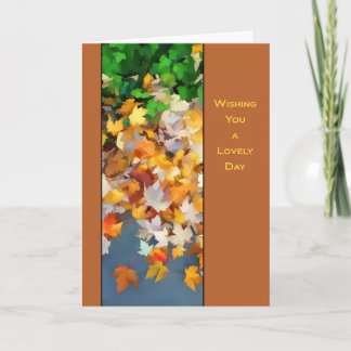 Colourful leaves of Fall Holiday Card
