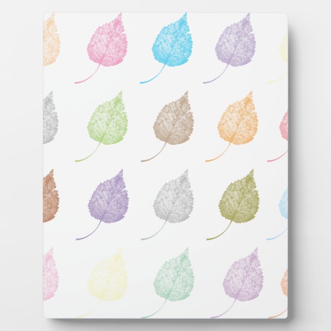 Colourful leaves pattern plaque (Front)