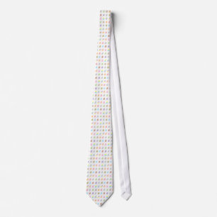 Colourful leaves pattern tie