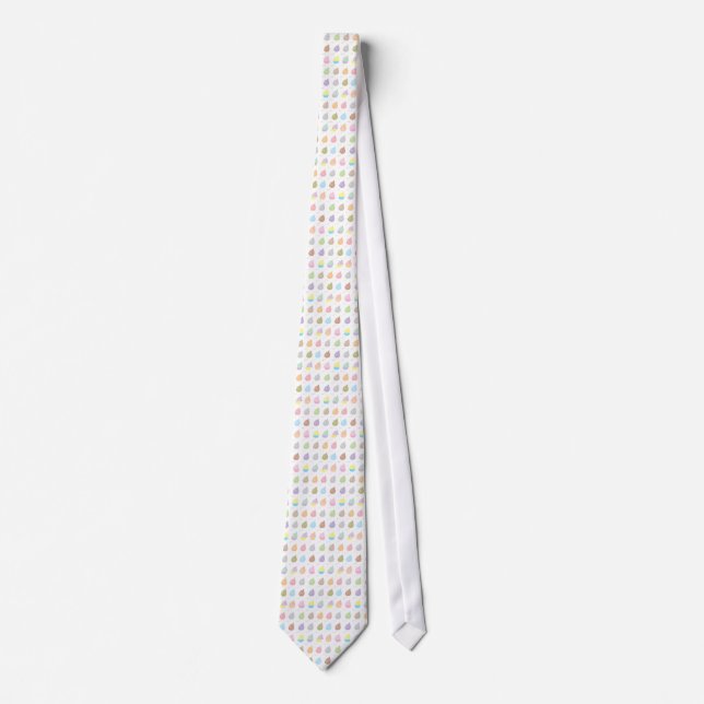 Colourful leaves pattern tie (Front)
