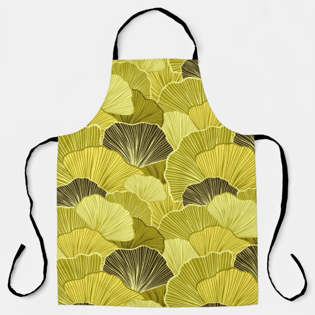 Colourful leaves: seamless olive pattern. apron (Front)