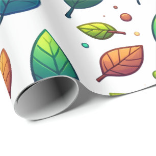Colourful Leaves Wrapping Paper