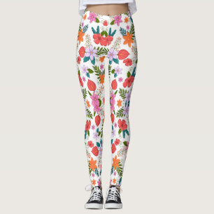 Colourful leggings featuring a vibrant floral